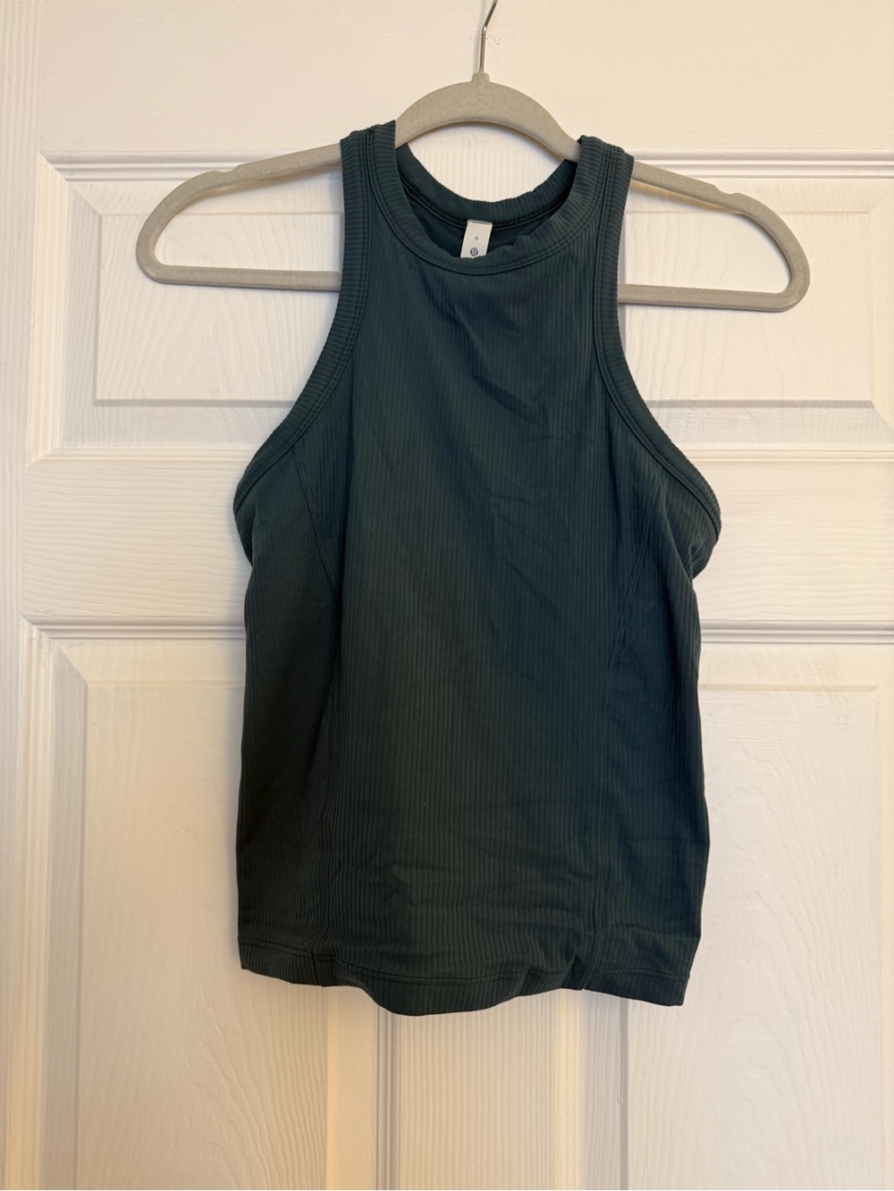 Lululemon Ribbed High Neck Tank Top - Dark Teal